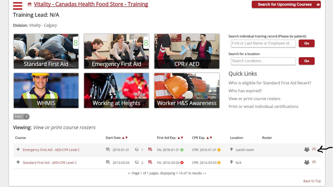 View or Print Certificates – Action First Aid